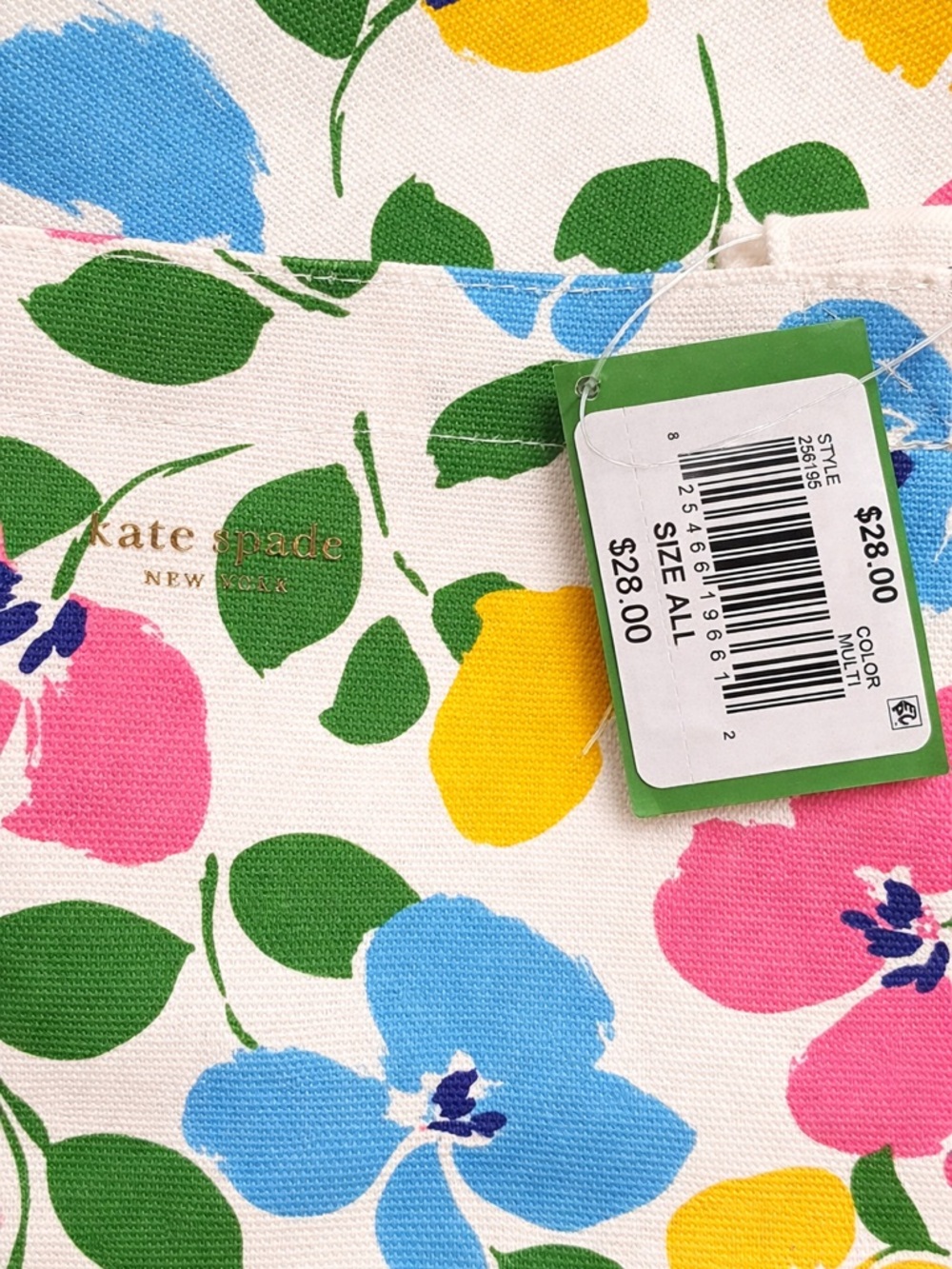 Kate Spade Painterly Bouquet Canvas Book Tote - Picture 2 of 2